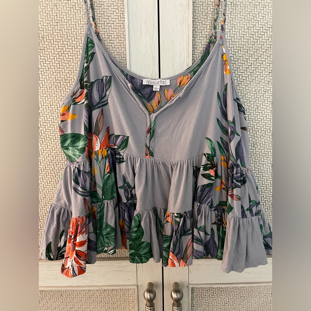 ⭐️SALE- Patrons of Peace Peplum Tank